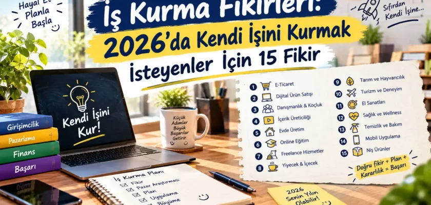 İş Kurma Fikirleri: 2026’da Kendi İşini Kurmak İsteyenler İçin 15 Fikir