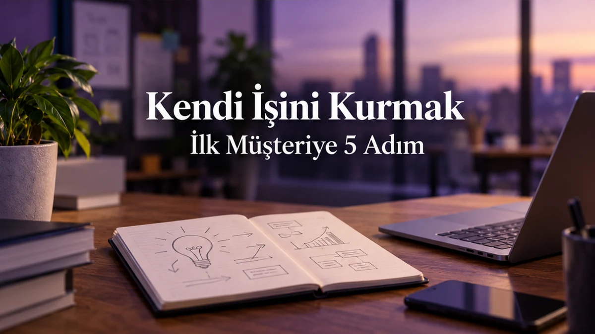 Kendi İşini Kurmak: İlk Müşteri Görüşmesine 5 Adımda Hazırlanın 1 Kendi işini kurmak için mor tonlarda planlama rehberi